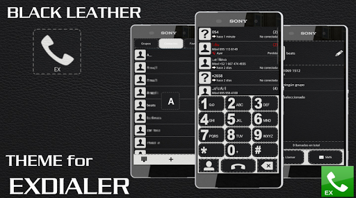 ExDialer Theme BLACK LEATHER