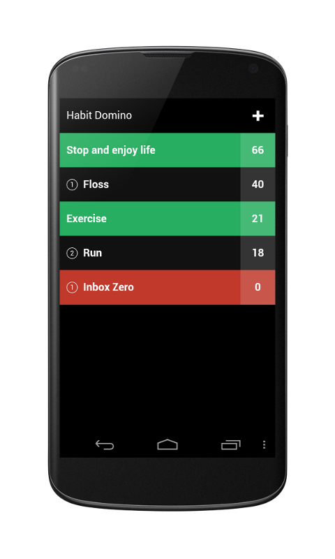 Android application Habit Domino screenshort