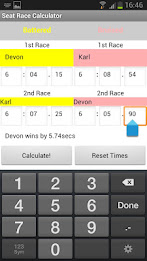 Rowing Seat Race Calculator poster 1