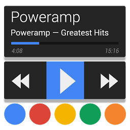 Poweramp skin 5in1 Now Dark v1.0.3