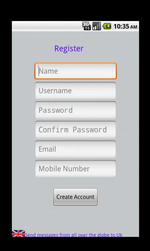 Android application Send Bulk SMS UK screenshort