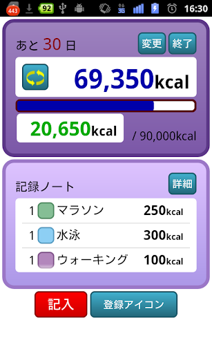 減量記録~あと何kcal~