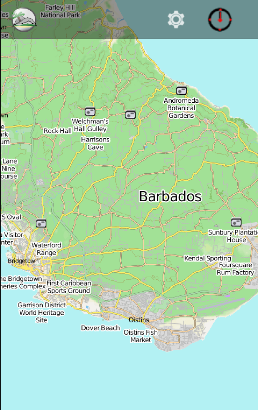 BARBADOS travel map Screen 1