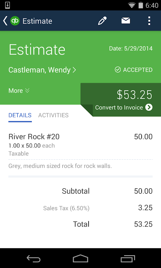 QuickBooks Online screenshot