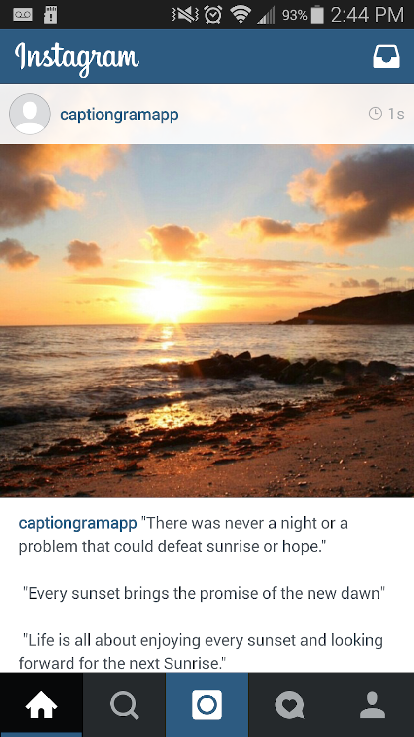 CaptionGram - New Line IG Text Screen 2