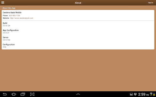 Cendara Bank Mobile for Tablet Screenshots 2