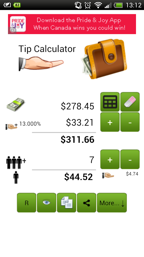 Tip Calculator Lite Android Apps On Google Play