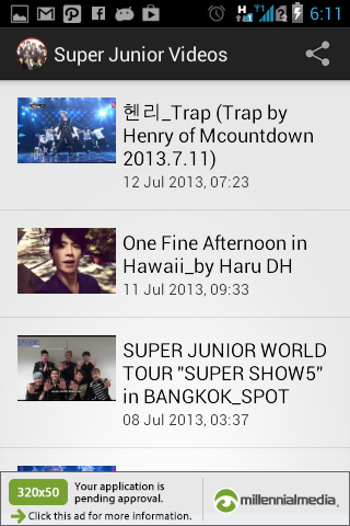 SMTOWN Super Junior Videos