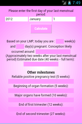 Pregnancy Due Date Calculator