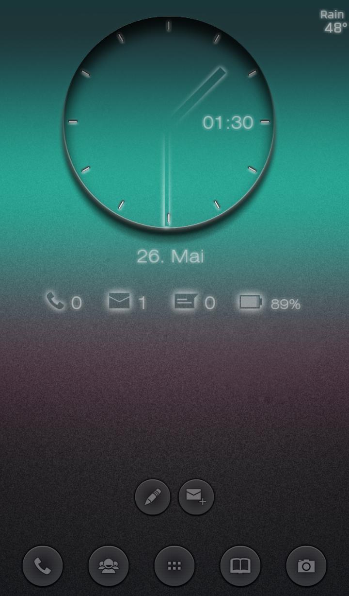 Transparent Clock UCCW skin Screen 3