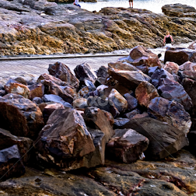 COLOR FULL ROCKS AT NIGHTCLIFF , DARWIN, NORTHERN TERRITORRY, AUSTRALIA. by Mominul Haque - Landscapes Beaches