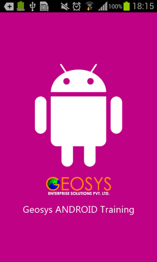 Geosys ANDROID Training