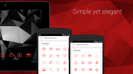 Minimalistic Icons | Red poster 2