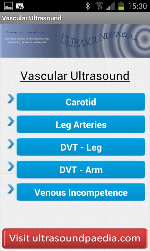Android application Vascular Ultrasound screenshort