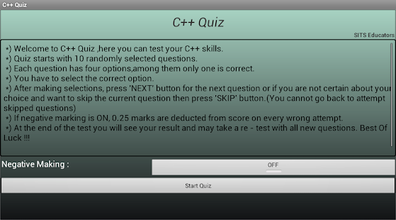 C++ Quiz