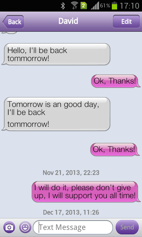 Messaging+ 6 Screen 3