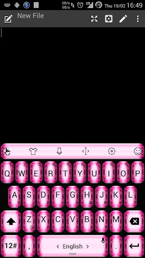 Theme TouchPal Glitter F Pink