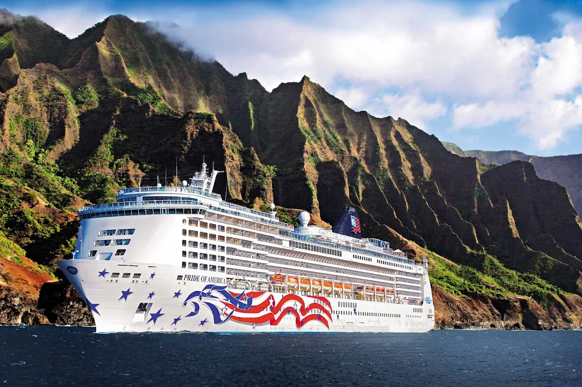 Norwegian-Pride-Of-America-Napali-Coast - Get a great view of the breathtaking green pinnacles of Hawaii's Na Pali Coast than from the deck of Norwegian Cruise Line's Pride of America.