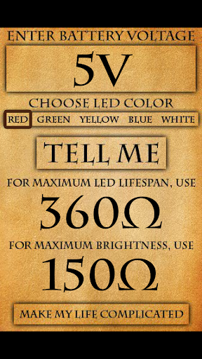 LED Resistor Calculator