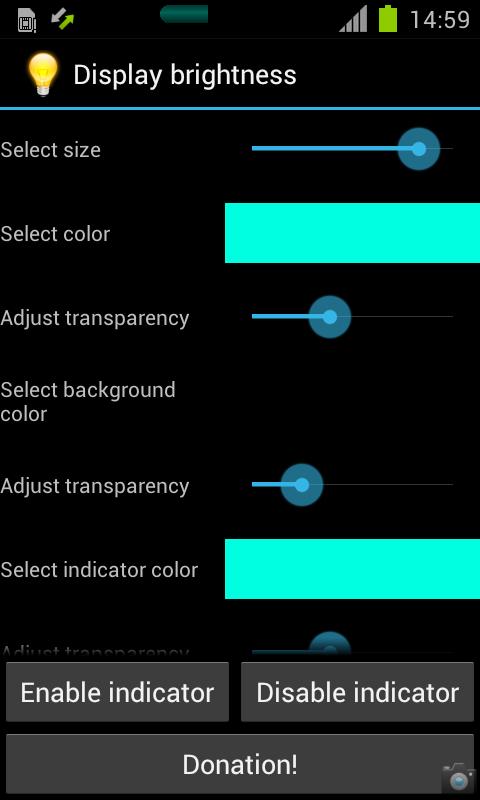 Display brightness (Pro) Screen 1