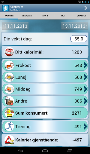 【免費健康App】Kaloriteller - Gå ned i vekt-APP點子