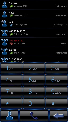 Dialer GlassMetalFrameBBlue