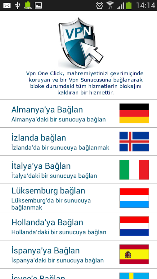 Vpn One Click - screenshot