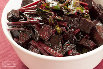 Roasted Beets with Sautéed Greens