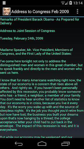 Address to Congress Feb 2009