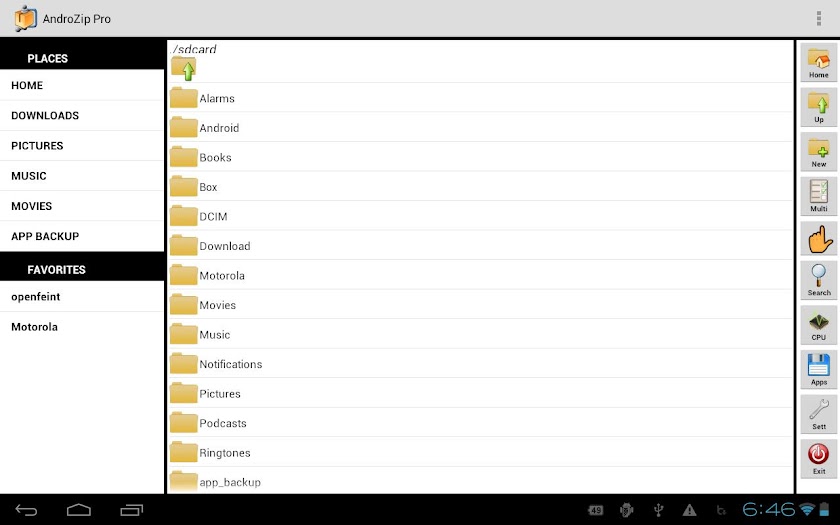 AndroZip™ PRO File Manager Screen 3