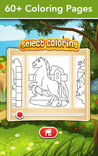 Cavallo Gioco da Colorare Screen 2