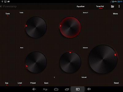 Screenshot Poweramp skin Brown with Red v1.2.1