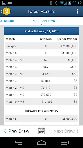 【免費生活App】Mega Millions Lottery Results-APP點子