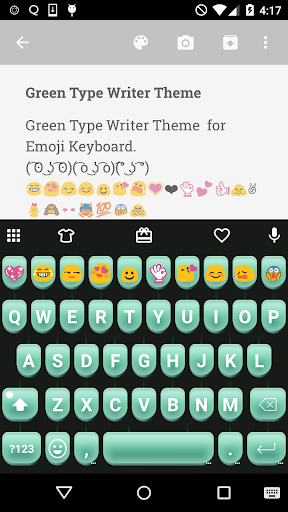 【免費個人化App】Green Type Writer Keyboard-APP點子