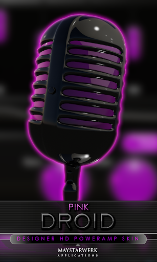 Poweramp skin pink droid