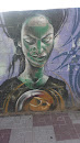 Mujer Pensante.Graffiti. 