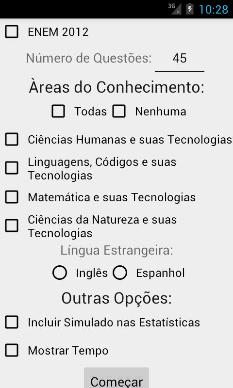 Simulado ENEM Total 2016 Screen 2