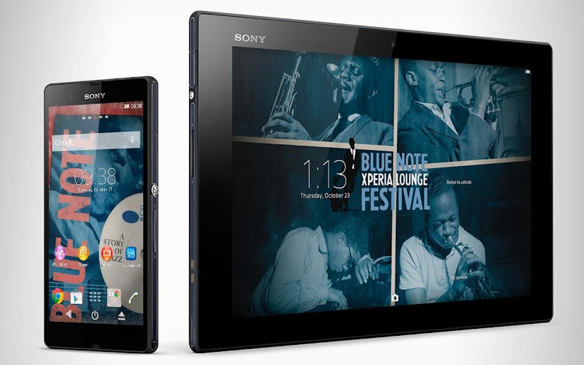 XPERIA™ Blue Note Story Theme Screen 1