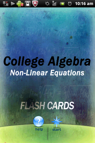 Algebra Non-Linear Equations