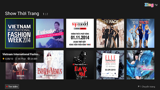 Lastest Zing TV for Android TV APK