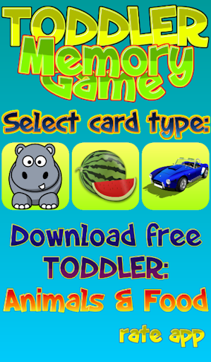 Toddler Memory Game - Match