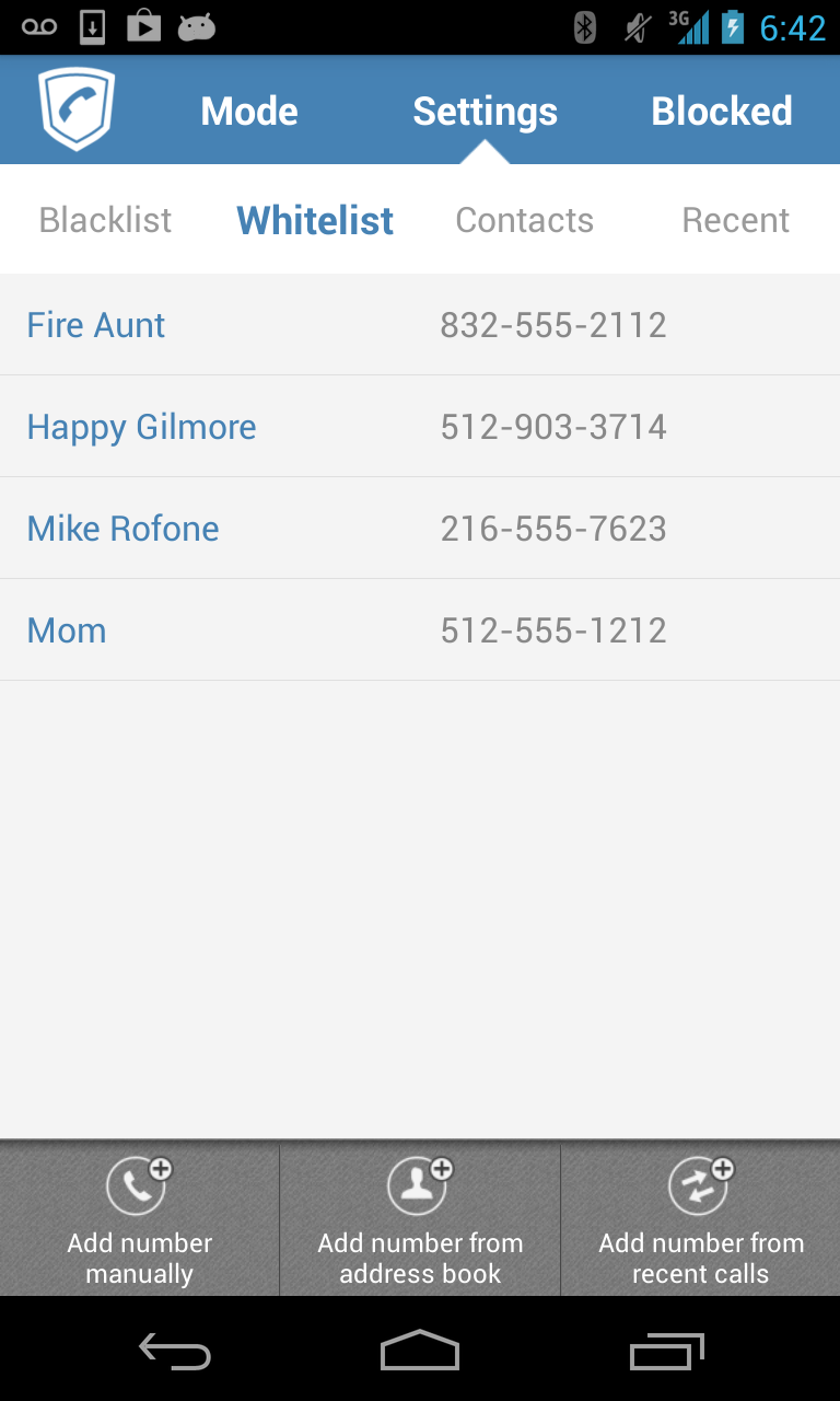 Call Blocker and Text Blocker Screen 3