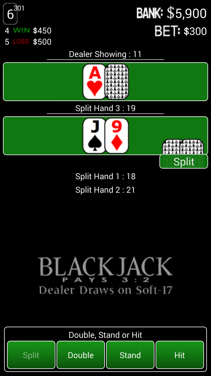 Real Deal: Blackjack Screen 2