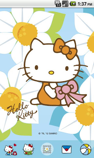 Hello Kitty White Flower Theme