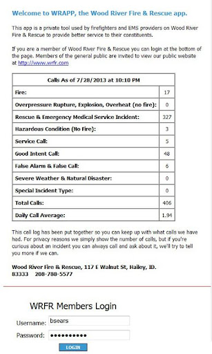 Wood River Fire Rescue App