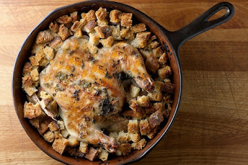 Skillet Chicken with Herb Dressing
