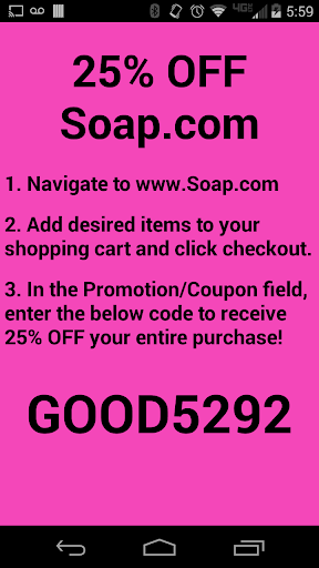 【免費購物App】Soap 25% OFF Coupon-APP點子