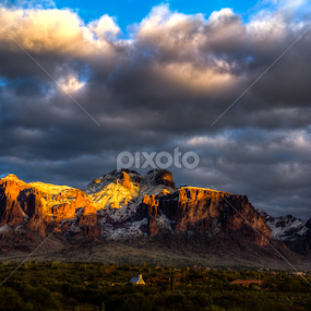 Supertition Gold by Jim Moon - Landscapes Mountains & Hills