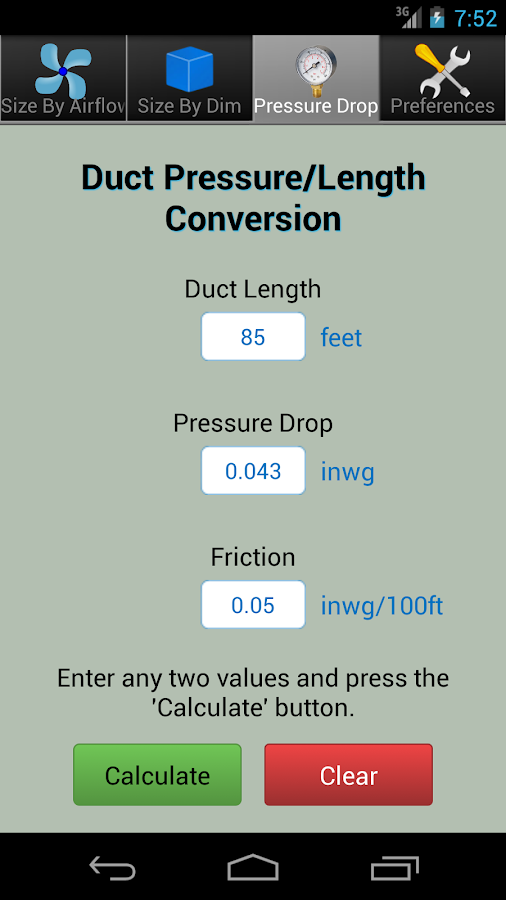 Duct Calc Elite Ductulator Android Apps on Google Play