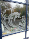 Mural Glass Art - Dolphin